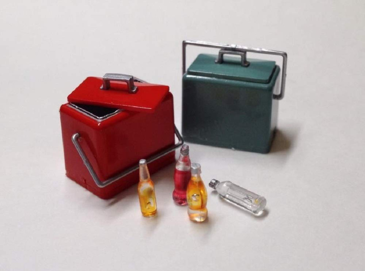 Asuka Miniature Spice 1/24 Diorama Vintage Cooler Box and Drinks Model Kit