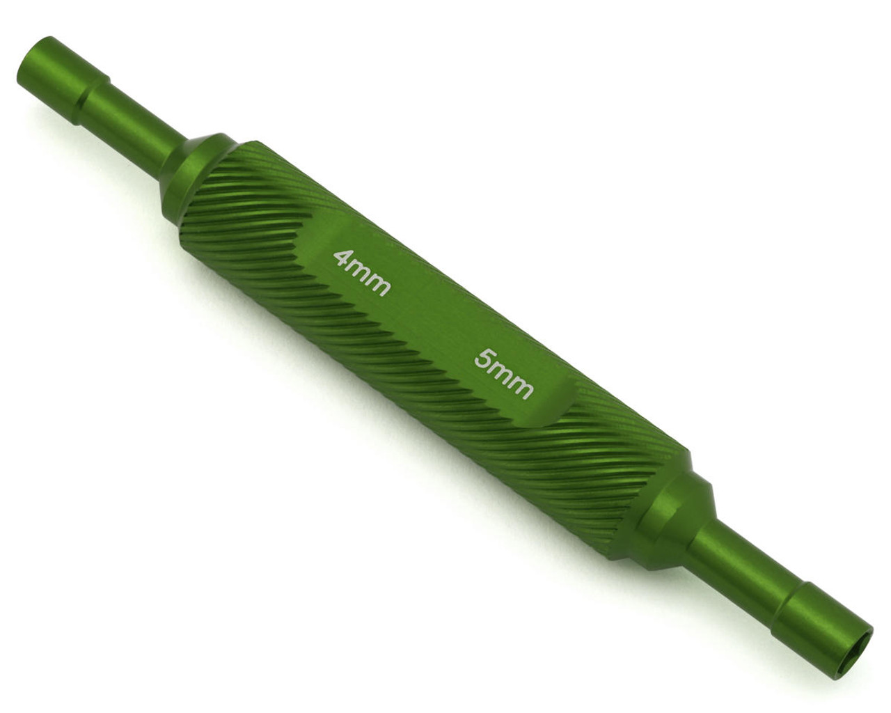 ST Racing CNC Machined Aluminum Thin-Walled 4mm/5mm Socket wrench for SCX24/AX24, and TRX-4M Wheel Lock Nut, Green