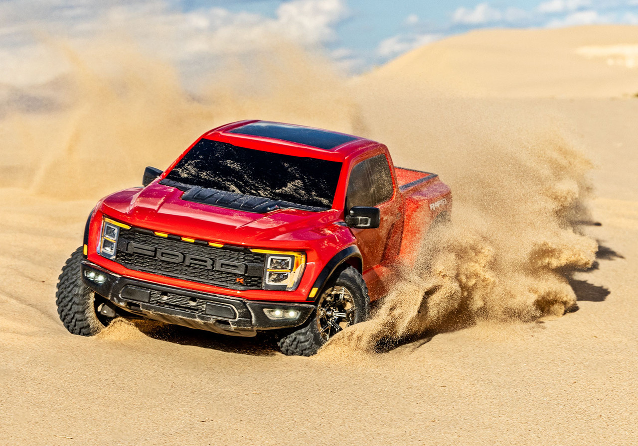 Traxxas Ford Raptor R: 4X4 VXL Red - Small Addictions RC