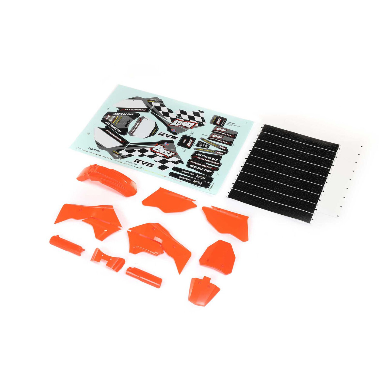 Losi 260004 Orange Plastics w/Wraps: PM-MX