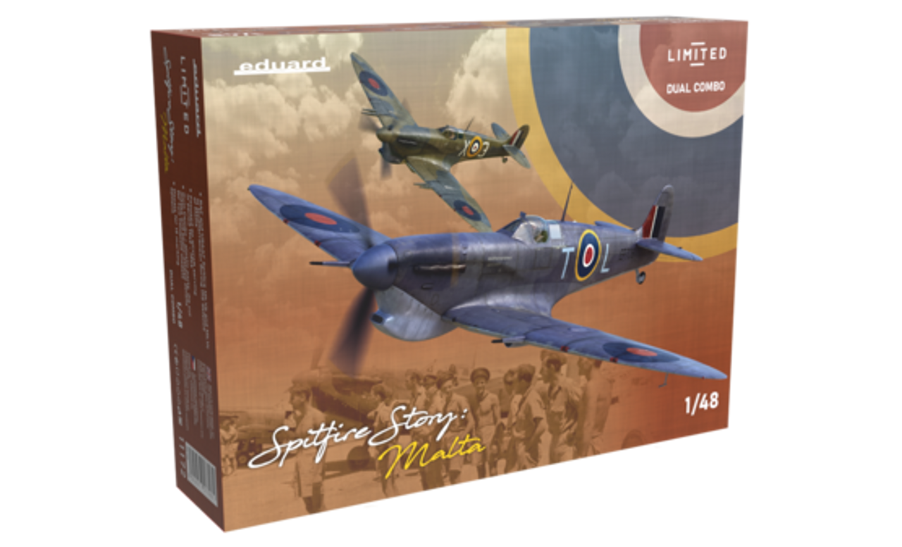 Eduard 1/48 WWII Spitfire Mk Vb/Vc Malta Fighters Dual Combo (Ltd Edition Plastic Kit)