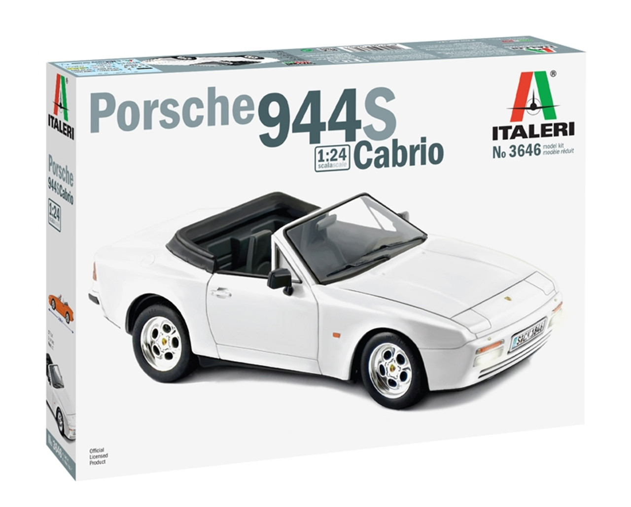 Italeri 553646 1/24 Porsche 944 S Cabrio Model Kit