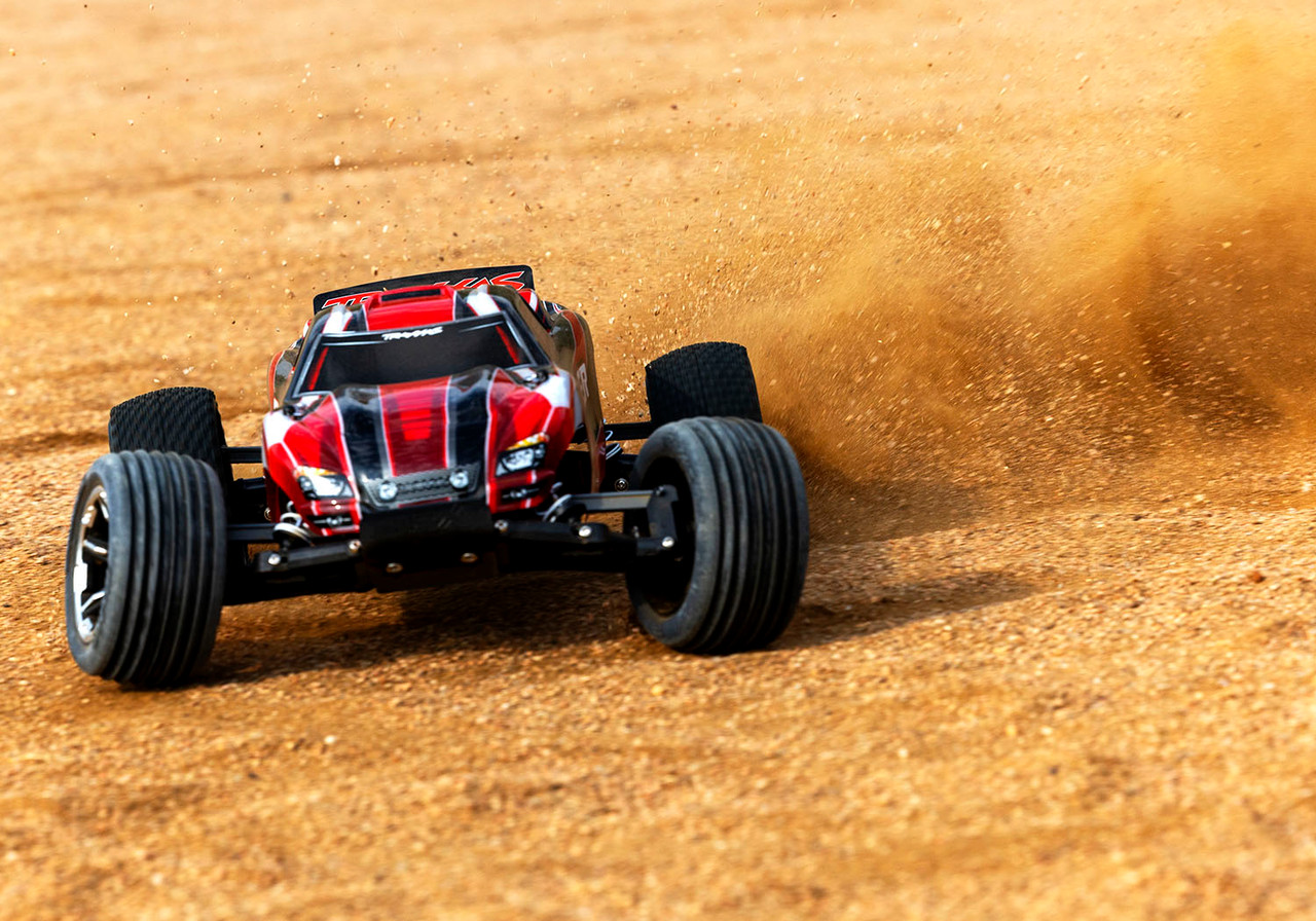 Traxxas Rustler 1/10 Scale Stadium Truck w/USB-C, Red