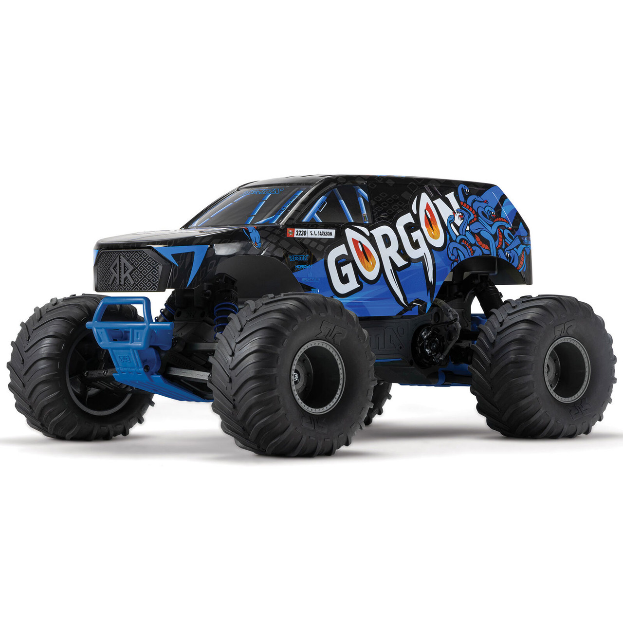 Arrma 1/10 GORGON 4X2 MEGA 550 Brushed Monster Truck RTR, Blue