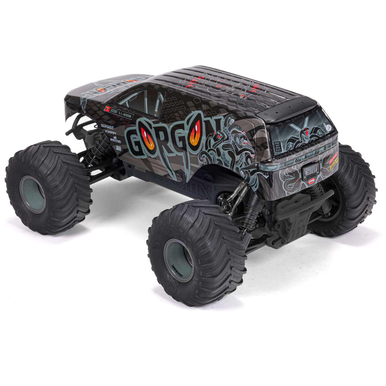 Arrma 1/10 GORGON 4X2 MEGA 550 Brushed Monster Truck Ready-To-Assemble Kit with Battery & Charger