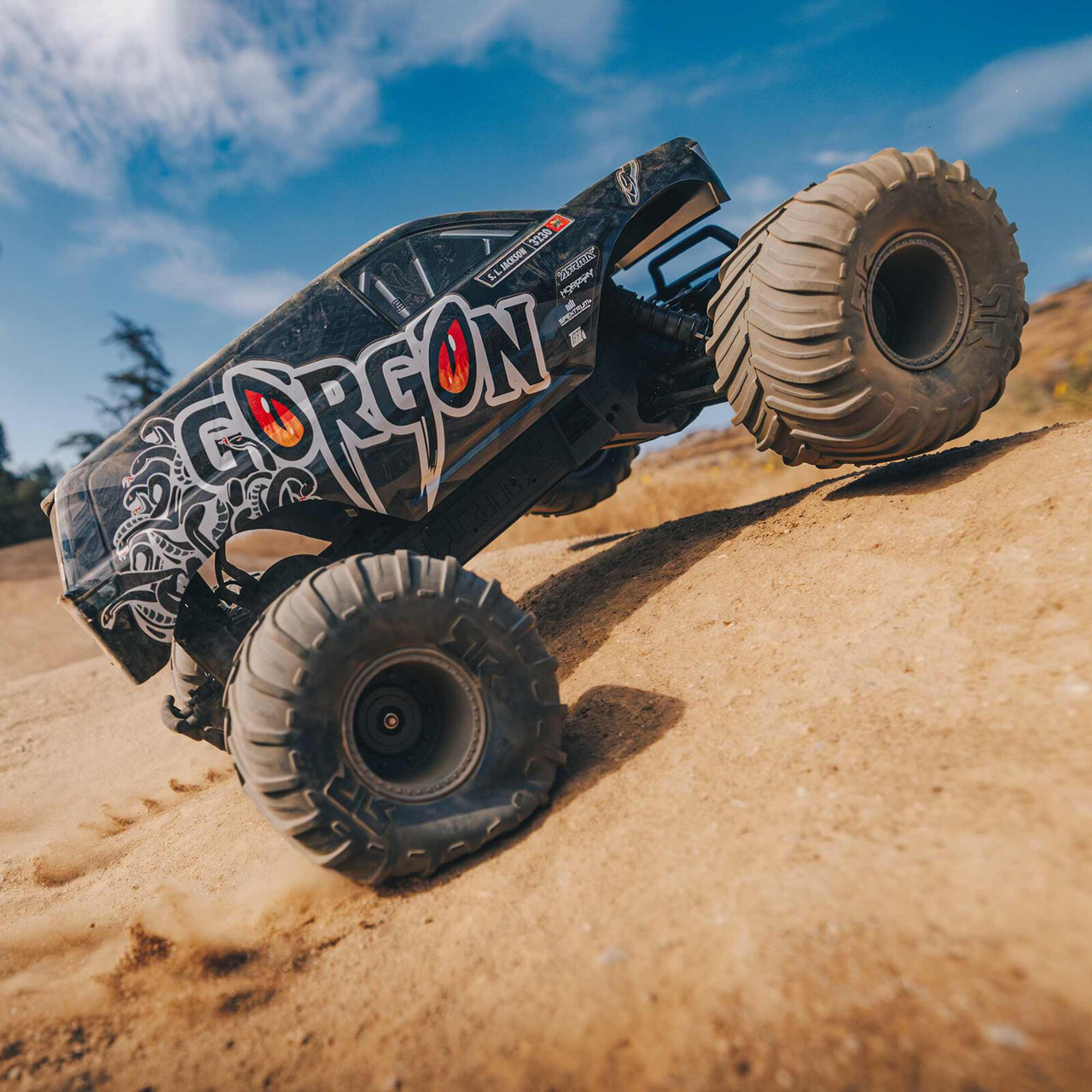 Arrma 1/10 GORGON 4X2 MEGA 550 Brushed Monster Truck Ready-To-Assemble Kit with Battery & Charger