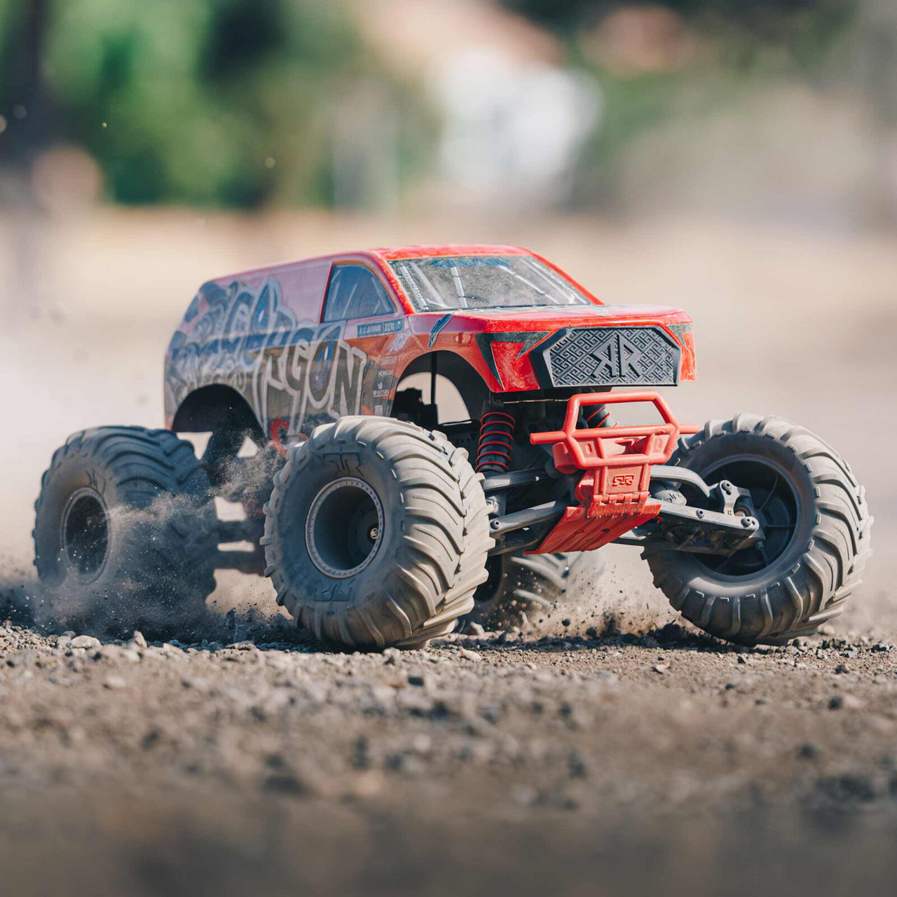 Arrma 1/10 GORGON 4X2 MEGA 550 Brushed Monster Truck RTR with Battery & Charger, Red