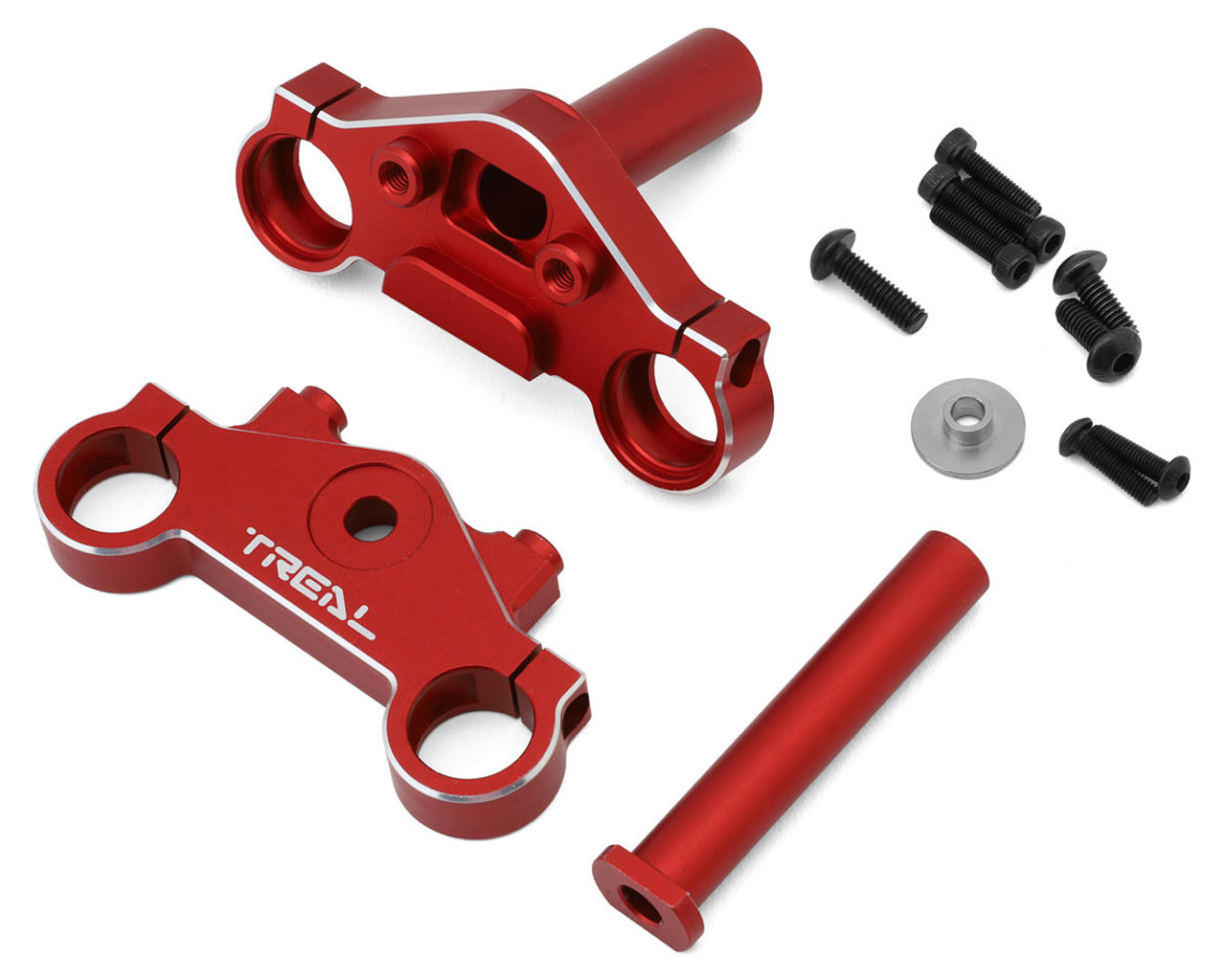 Treal Hobby Promoto CNC Aluminum Triple Clamp Set (Red)