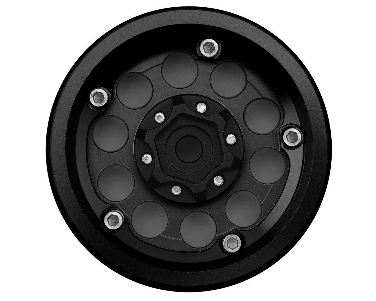 Treal Hobby Type F 1.9" 10-Hole Beadlock Wheels (Black) (4)