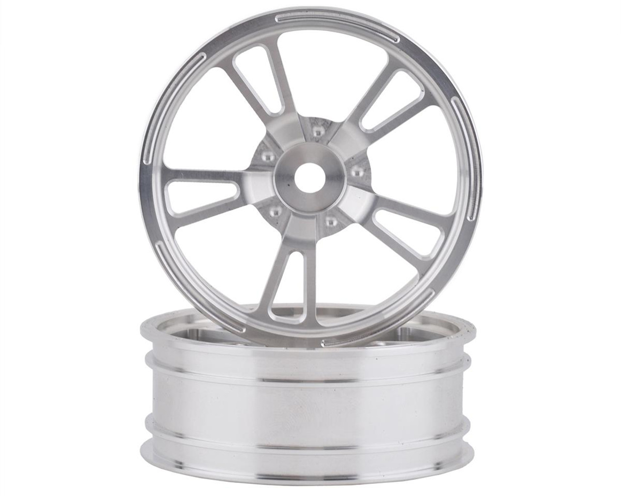 SSD RC V Spoke Aluminum Front 2.2 Drag Racing Wheels (Silver) (2)