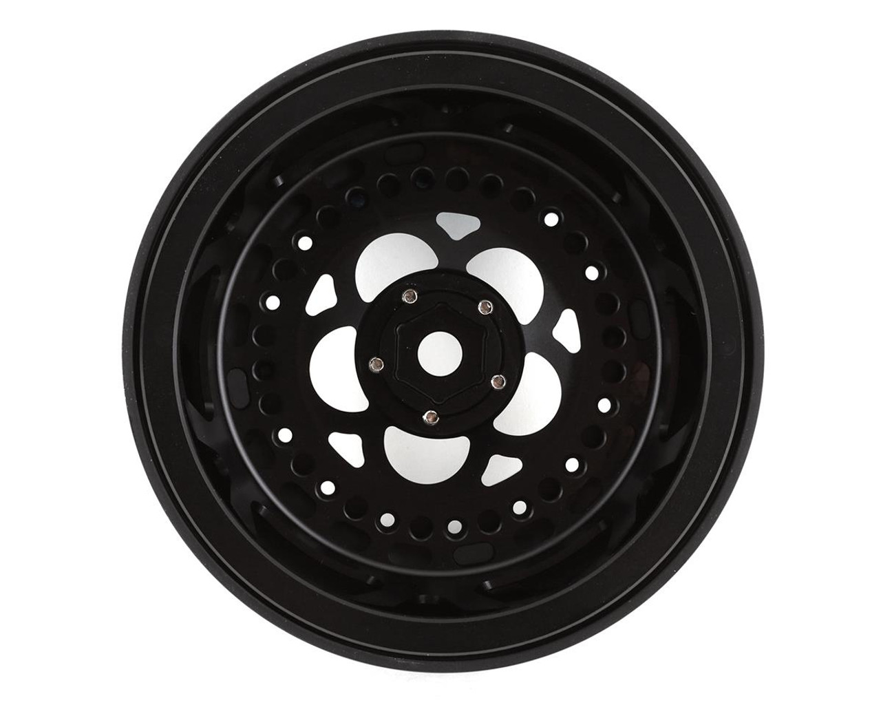 SSD RC 5 Hole Lightweight Aluminum Drag Racing Beadlock Wheels (Black) (2) (2.2/3.0")