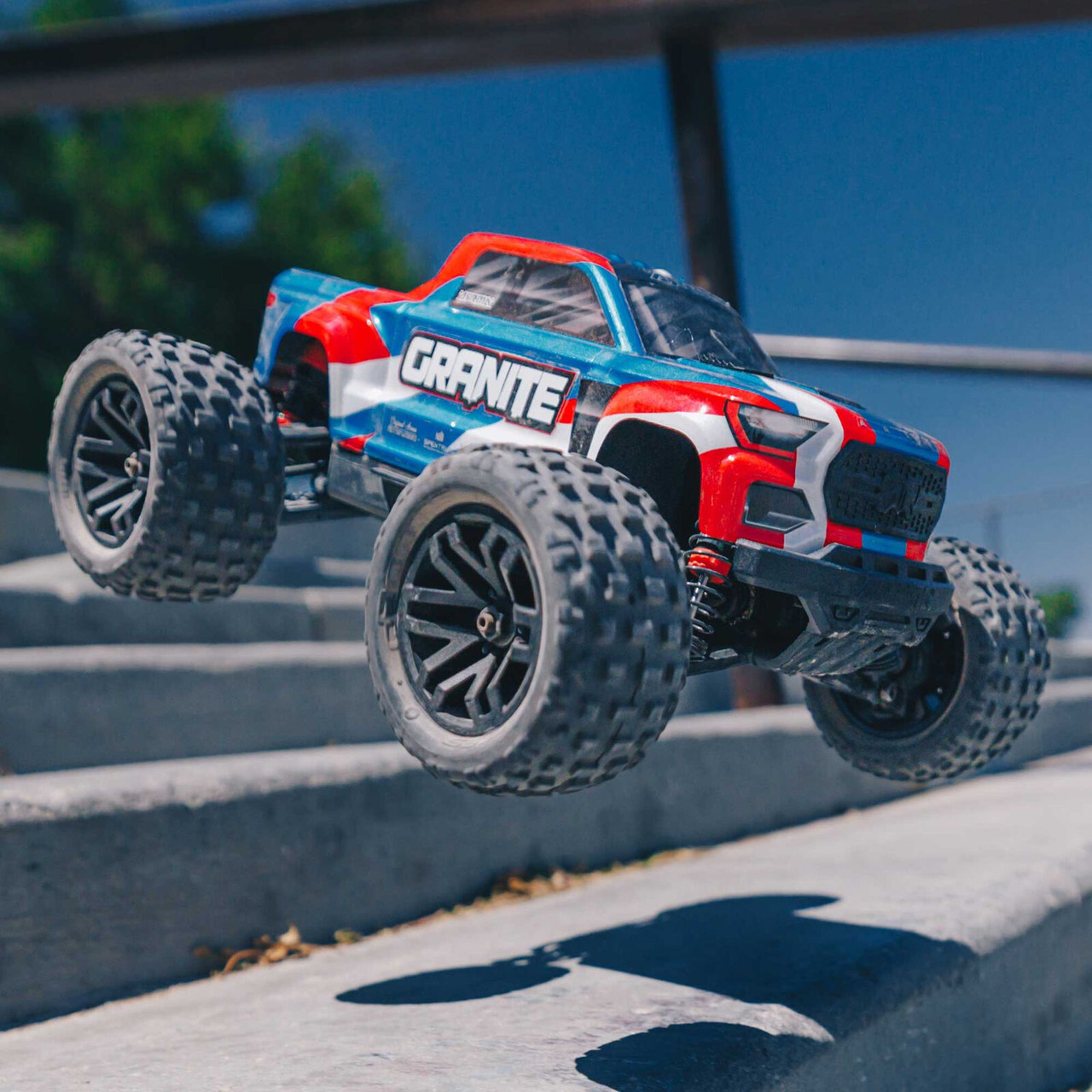 Arrma 1/18 GRANITE GROM MEGA 380 Brushed 4X4 Monster Truck RTR with Battery & Charger, Blue