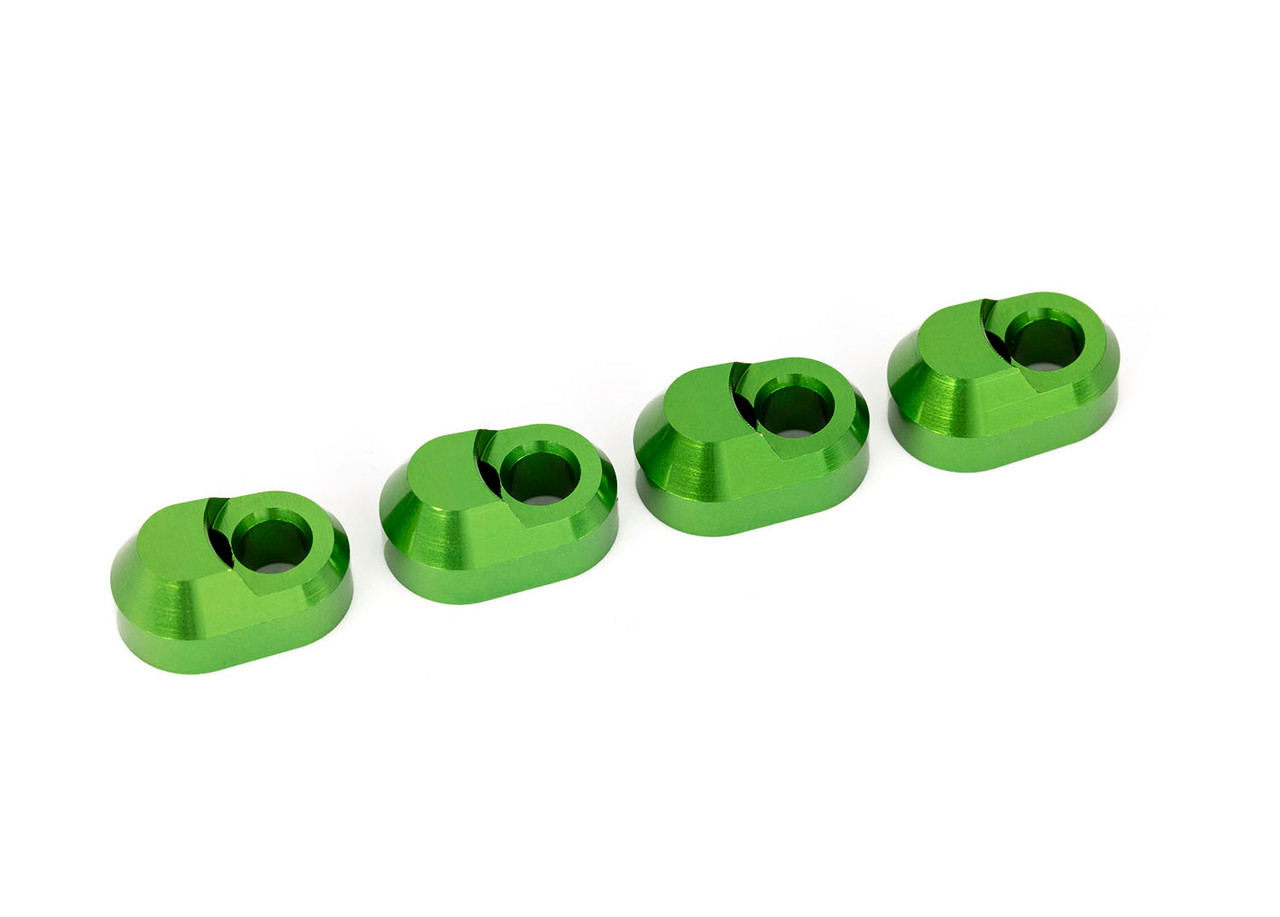 Traxxas 7743-GRN Suspension pin retainer, 6061-T6 aluminum (green-anodized) (4)