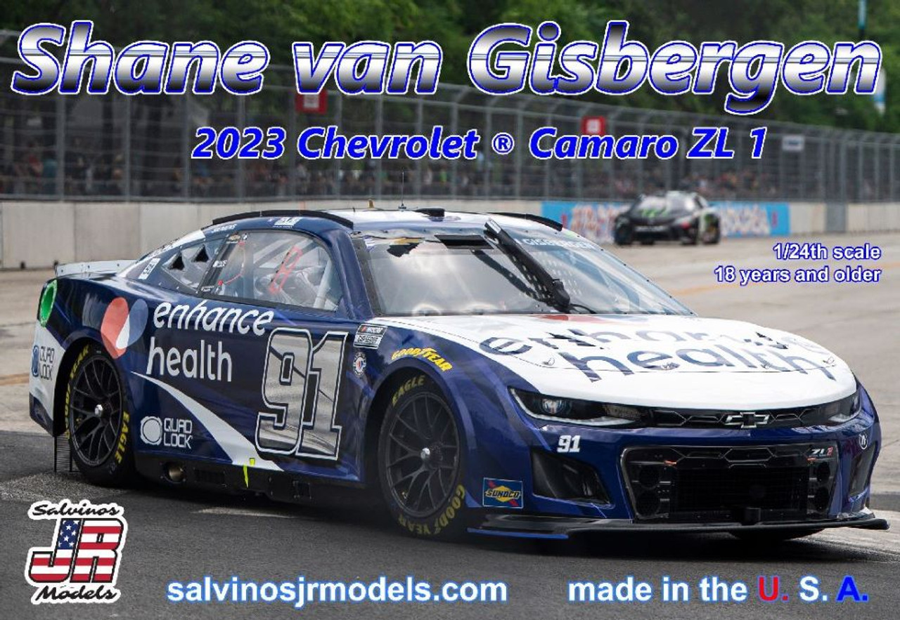 Salvinos Jr. THC2023SVG Trackhouse Racing 2023 "SVG" Shane Van Gisbergen Chicago Winner 1/24 Scale Model Car Kit