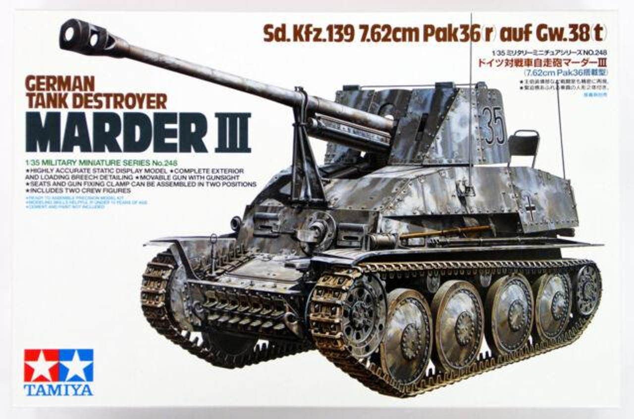 Tamiya 1/35 Scale German Tank Destroyer Marder III Model Kit