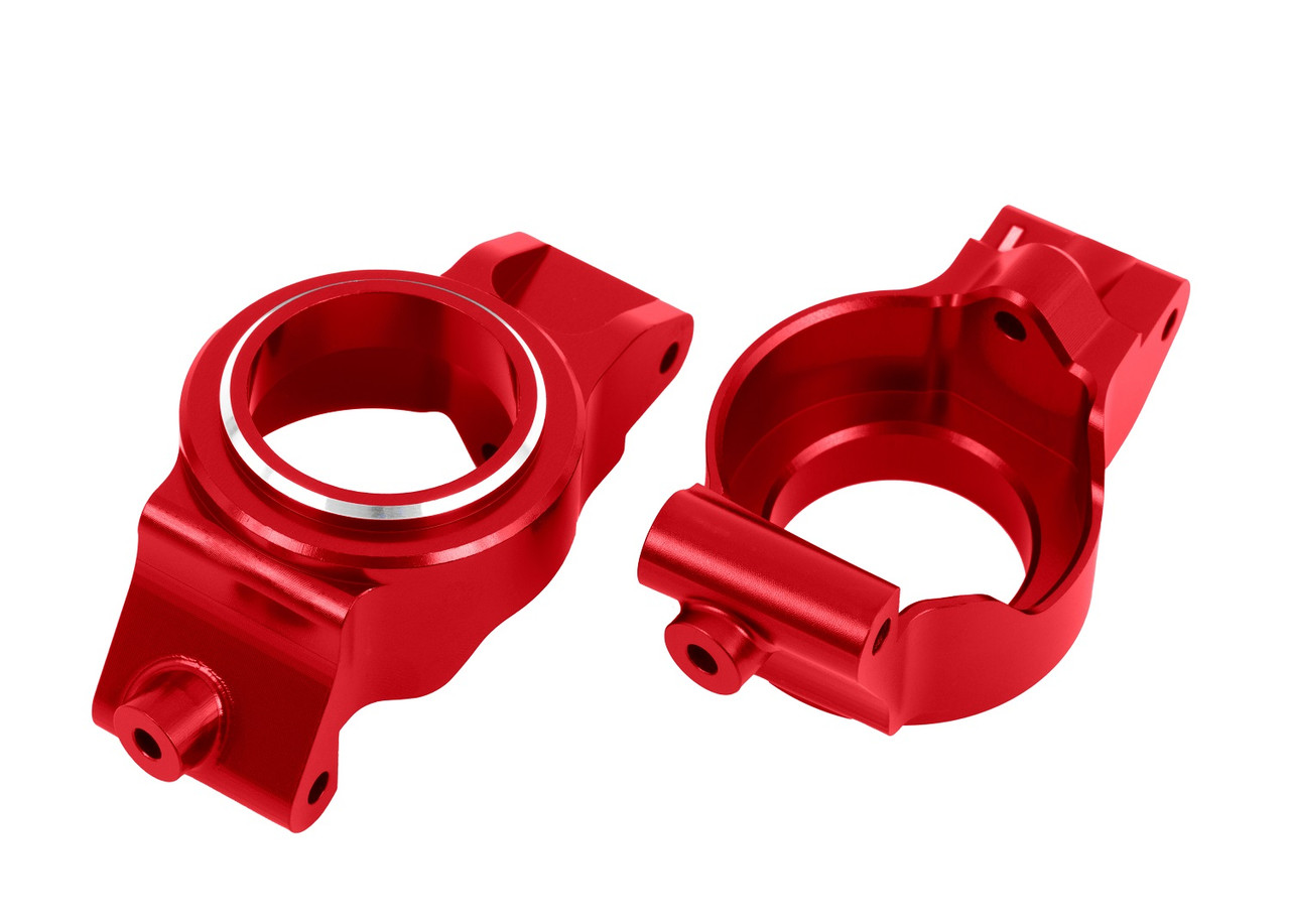 Traxxas 7832-RED Caster blocks (c-hubs), 6061-T6 aluminum (red-anodized), left & right