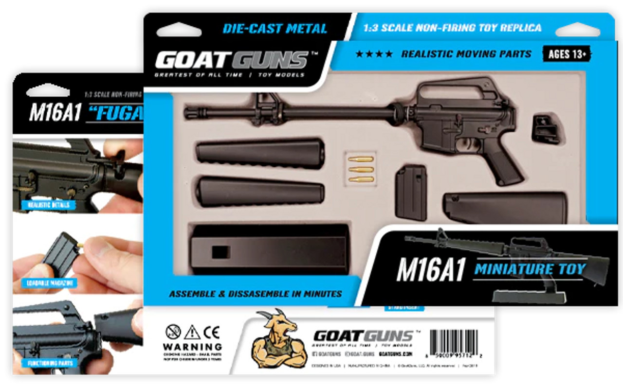 GoatGuns M16A1 "Fugazi" 1:3 Scale Miniature Toy Model Build Kit- Black