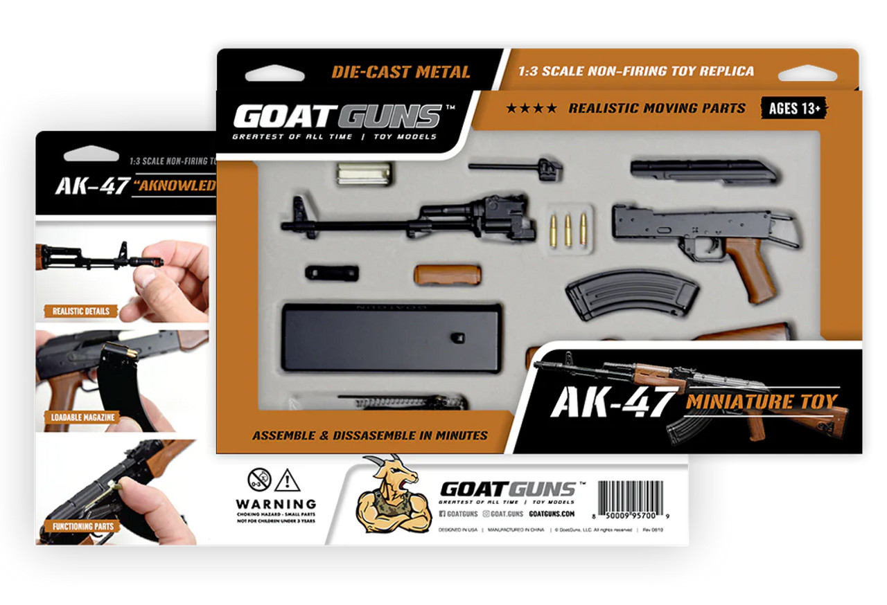 GoatGuns AK47 "Aknowledged" Miniature Toy Model Build Kit- Black