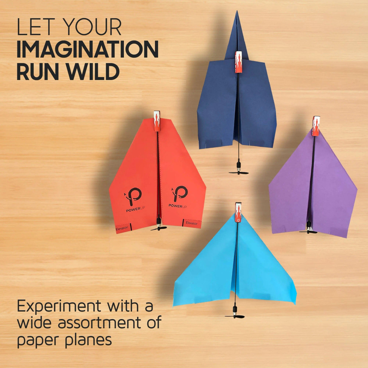 POWERUP 2.0 Paper Airplane Conversion Kit, Red