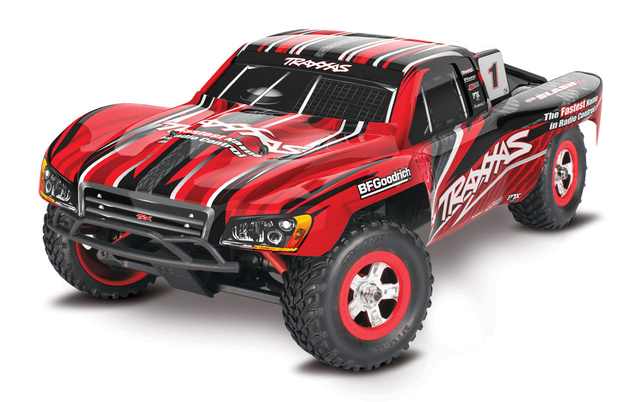 Traxxas 1/16 Scale Slash: 4X4 Short Course Truck w/USB-C, Red