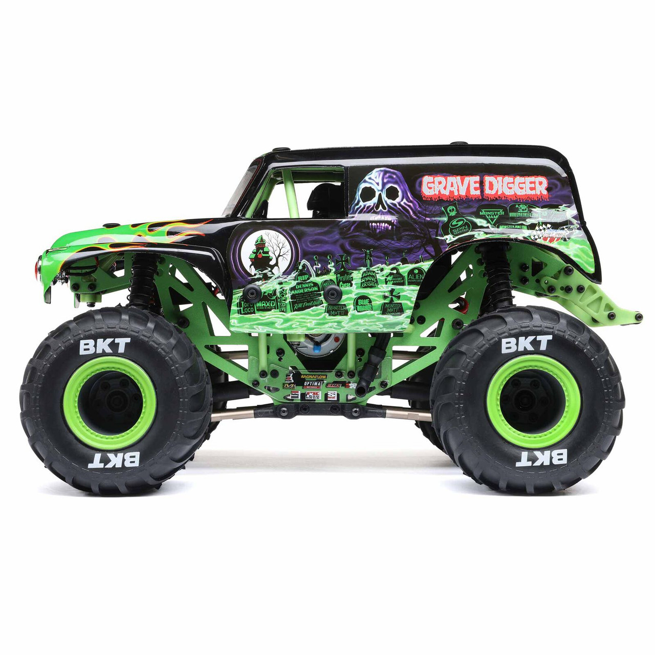 Losi 1/18 Mini LMT 4X4 Brushed Monster Truck RTR, Grave Digger