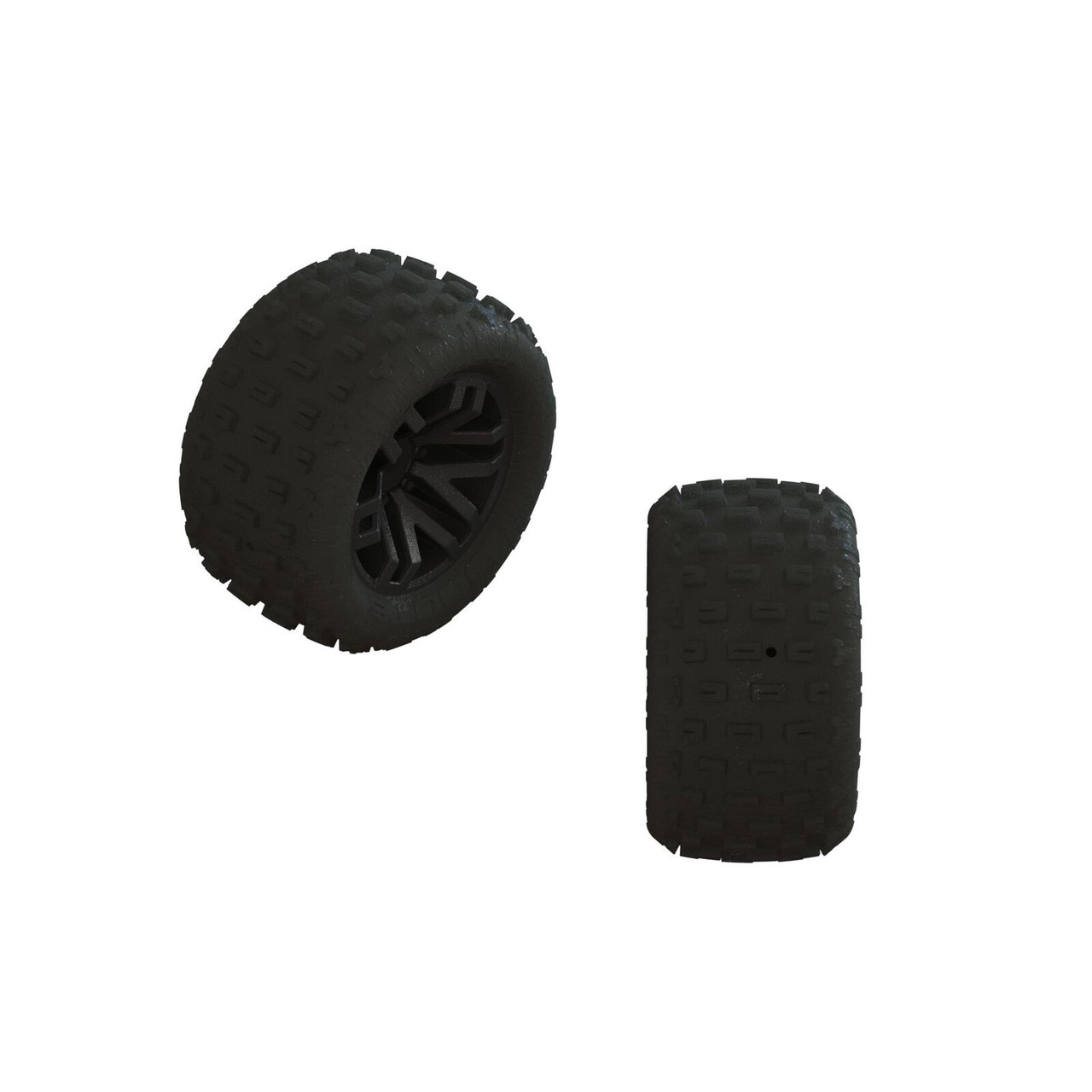 Arrma 550112 dBoots 'FORTRESS' Tire Set Glued (Black) (2 Pairs)