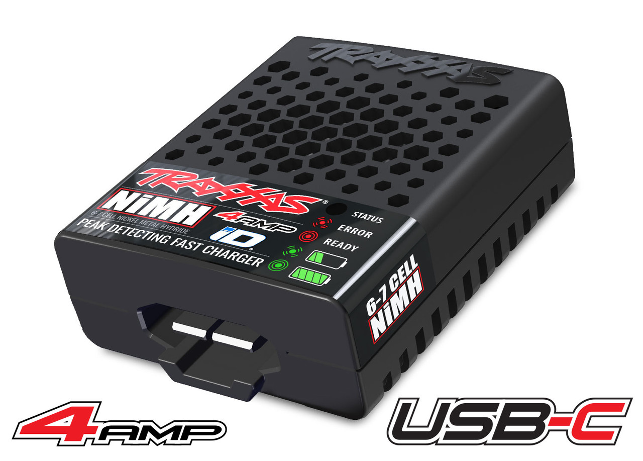 Traxxas 2982 Charger, USB-C, 40W (6 - 7 cell, 7.2 - 8.4 volt, NiMH) (with iD)