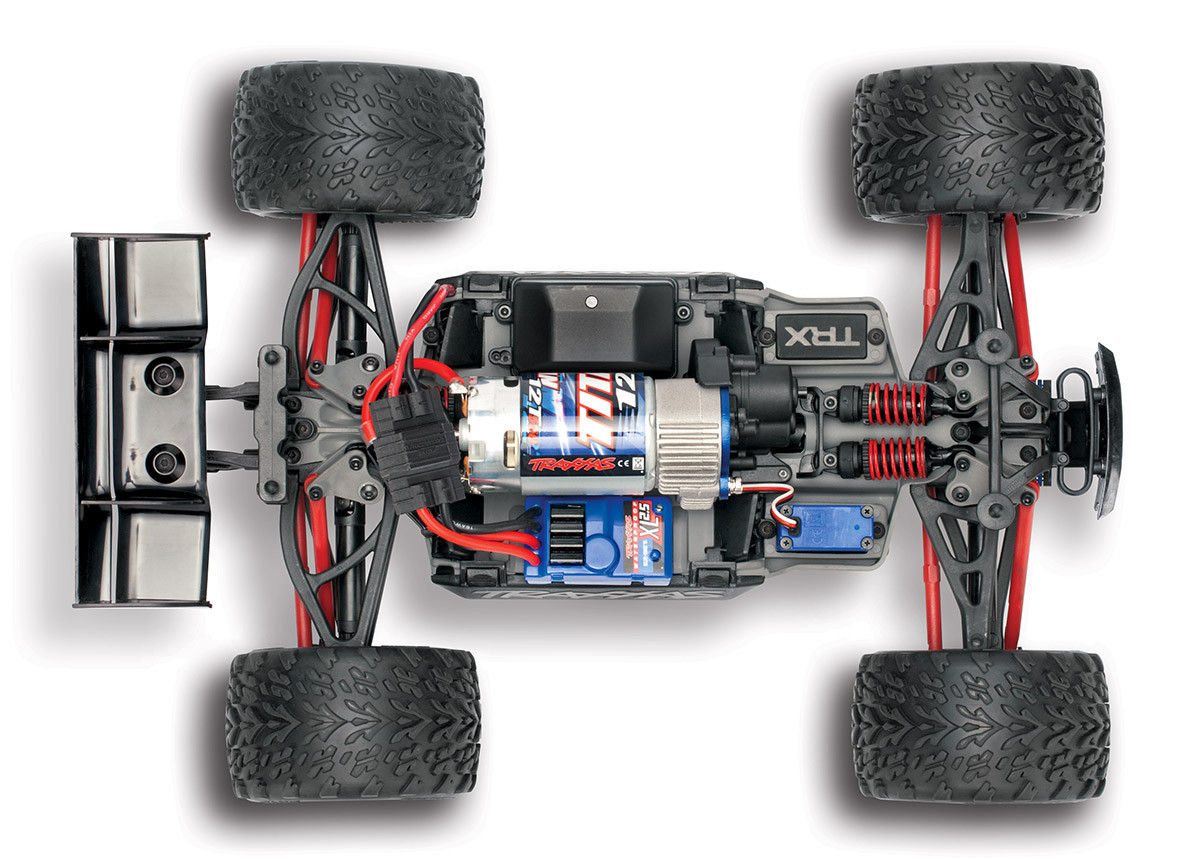 Traxxas 1/16 Scale E-Revo: 4X4 Monster Truck w/USB-C, Red - Small