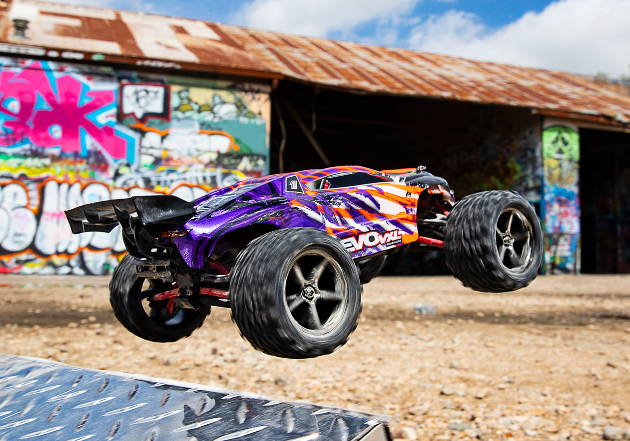 Traxxas 1/16 Scale E-Revo VXL: 4X4 Brushless Monster Truck w/USB-C, Purple