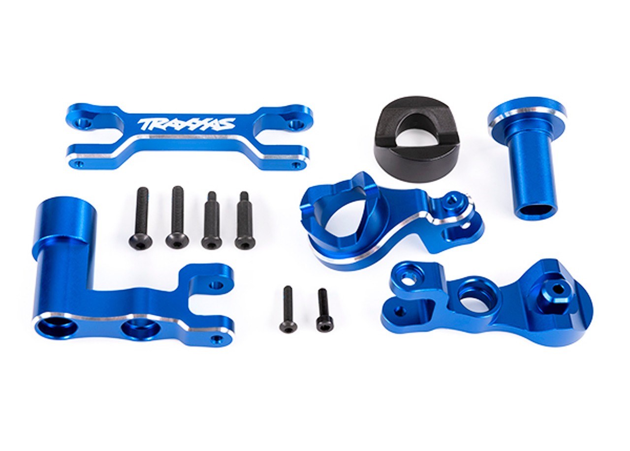 Traxxas 7843-BLUE Steering bellcranks/draglink (blue-anodized) (fits XRT)