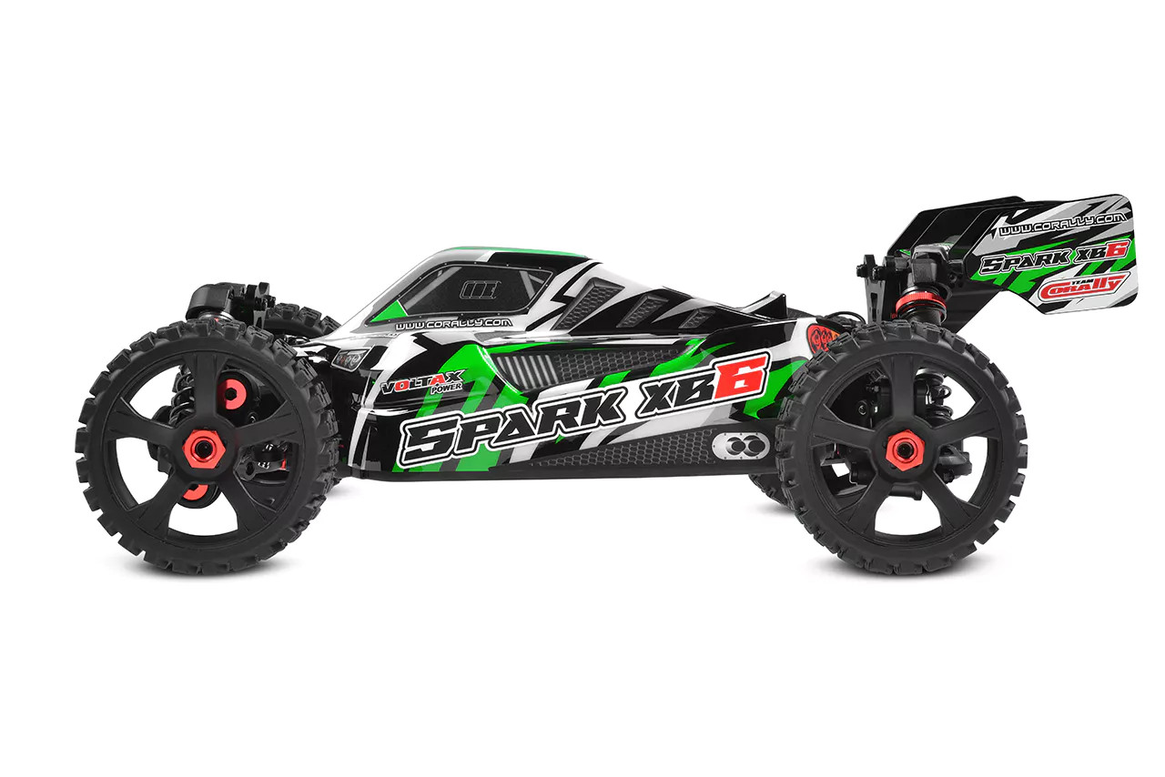 Team Corally Spark XB6 1/8 6S Basher Buggy, ROLLER, Green