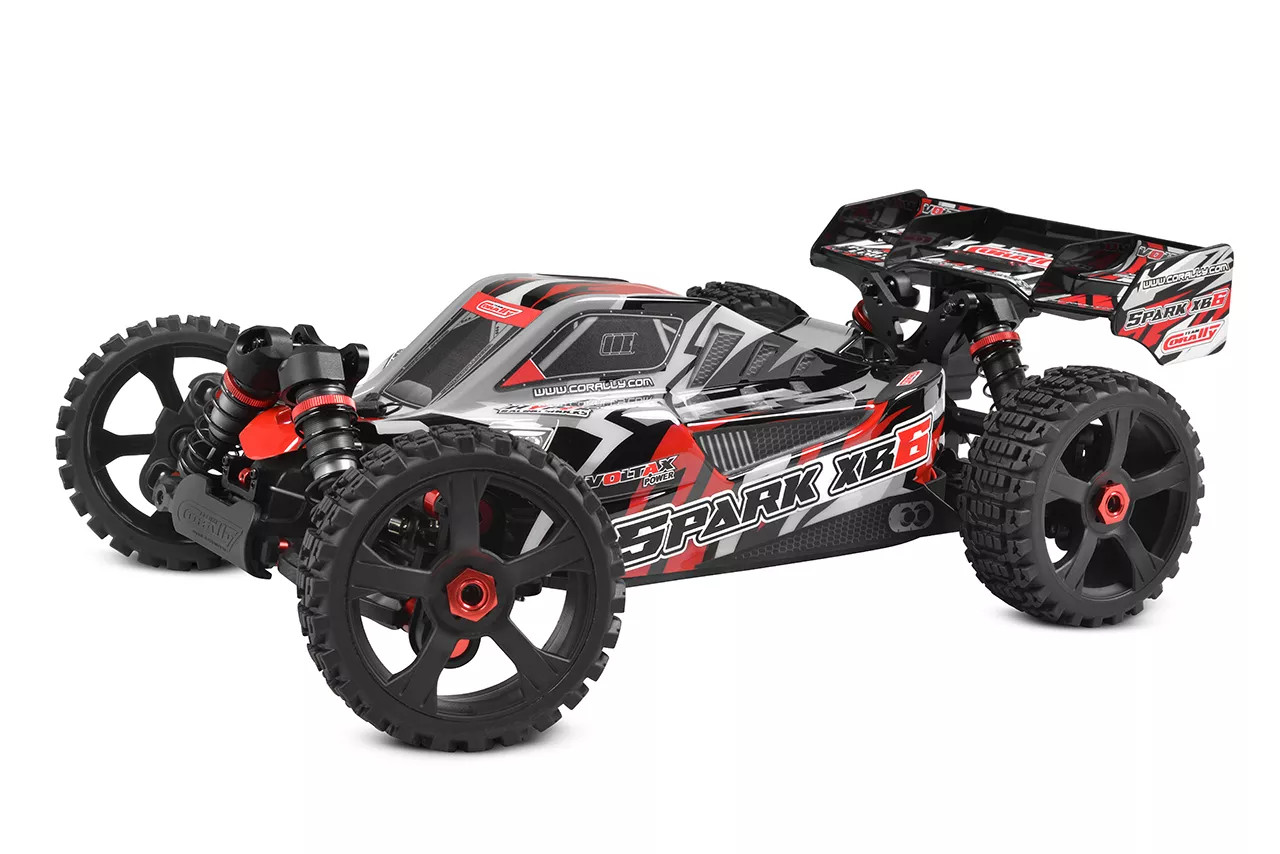 Team Corally Spark XB6 1/8 6S Basher Buggy, ROLLER, Red - Small