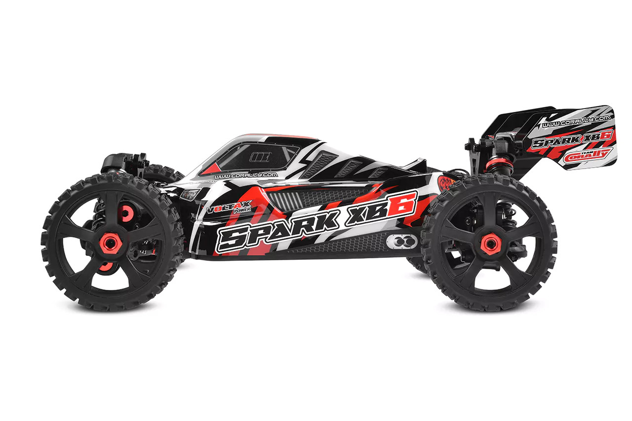 Team Corally Spark XB6 1/8 6S Basher Buggy, ROLLER, Red - Small