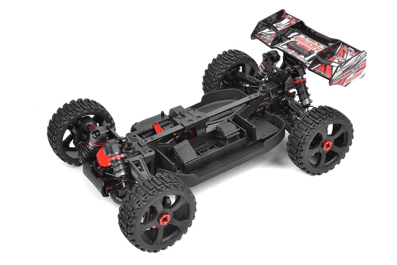 Team Corally Spark XB6 1/8 6S Basher Buggy, ROLLER, Red - Small
