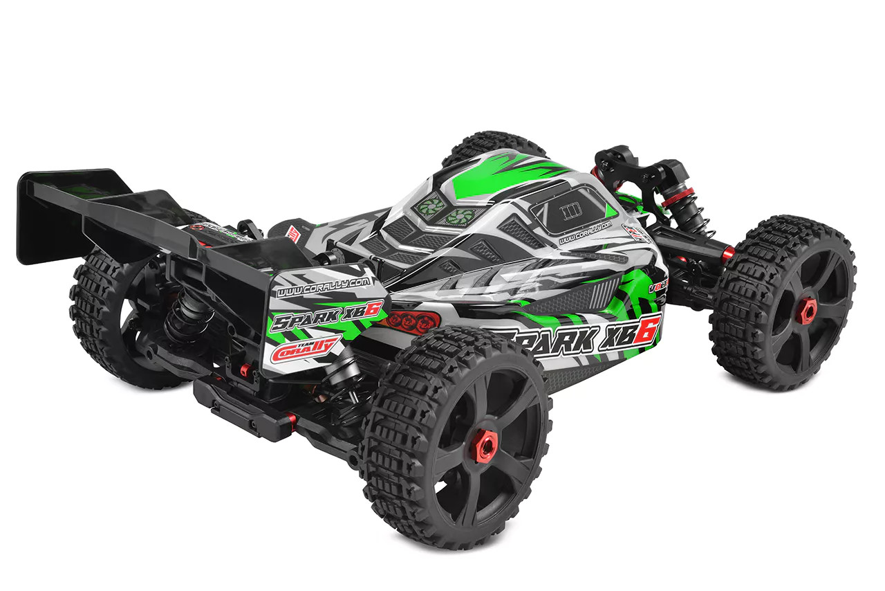 Team Corally Spark XB6 1/8 6S Basher Buggy, RTR, Green - Small