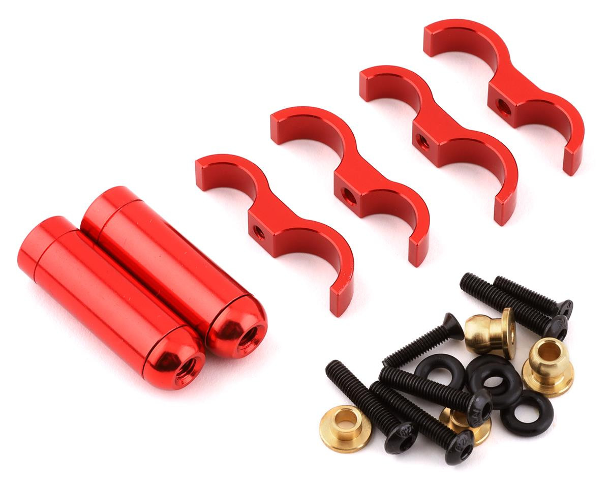Yeah Racing Desert Lizard Piggyback Shocks w/Reservoir (Red) (2