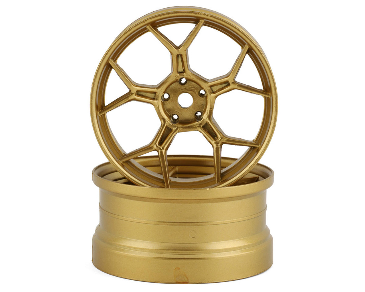 DS Racing Feathery Split Spoke Drift Rim (Gold) (2) (6mm Offset)