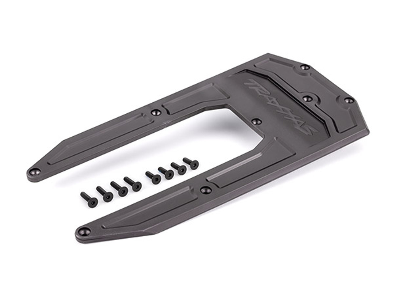 Traxxas 9623A Skidplate, chassis, graphite gray (fits Sledge)