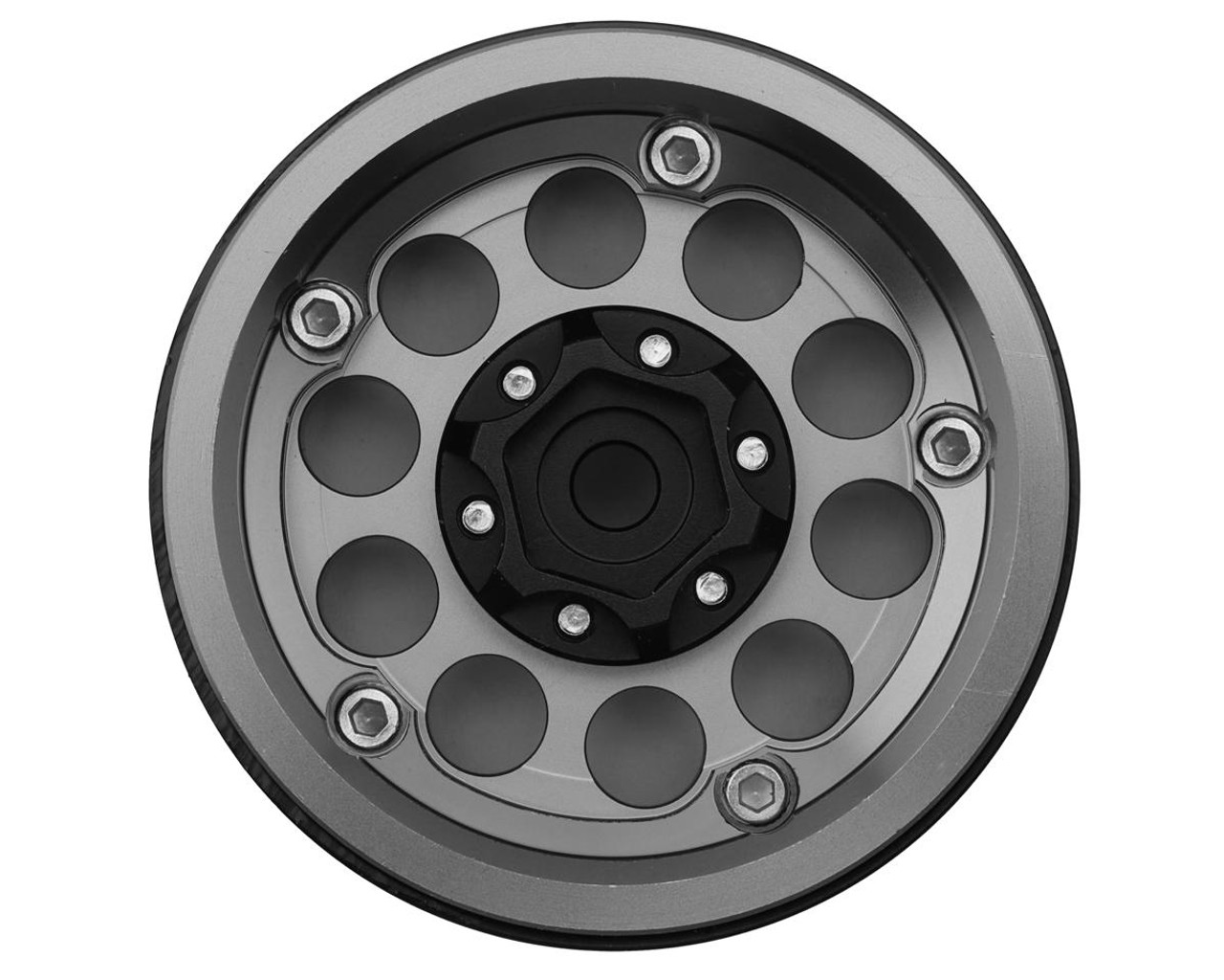 Treal Hobby Type F 1.9" 10-Hole Beadlock Wheels (Grey) (4)