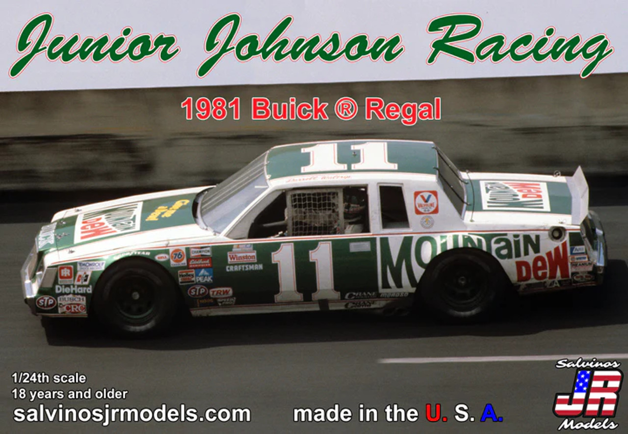 Salvinos JR JJB1981D- Junior Johnson Racing 1981 Buick Cup Champion driven by Darrell Waltrip 1/24 Scale Model Car Kit
