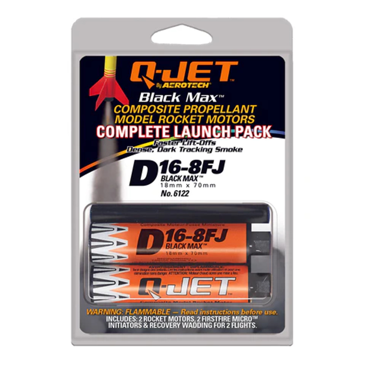 Quest Q-Jet D16-8FJ Black Max Complete 2-Motor Launch Pack - Q6122