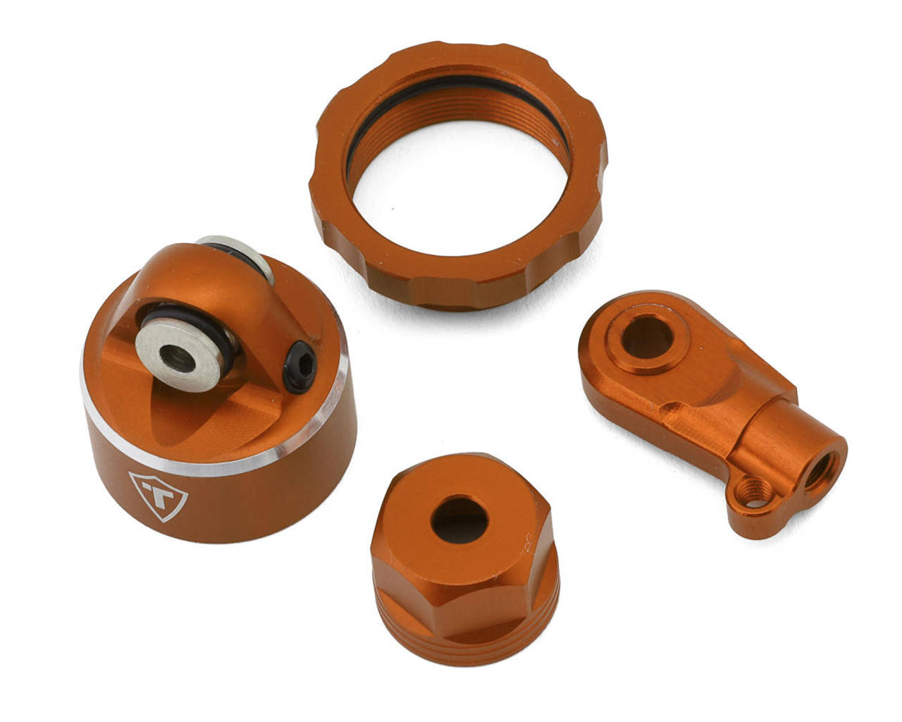 Treal Hobby Losi Promoto MX CNC Aluminum Shock Cap With Bottom Retainer Set (Orange)