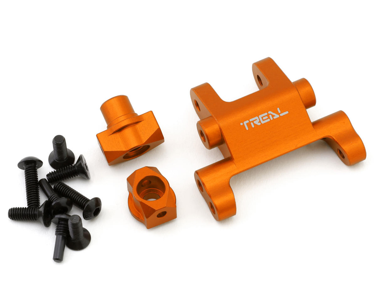 Treal Hobby Losi Promoto MX CNC Aluminum Front Suspension Mount Set (Orange)