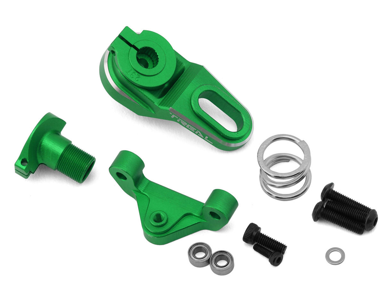 Treal Hobby Losi Promoto MX CNC Aluminum Servo Saver w/Spring (25T/23T) (Green)