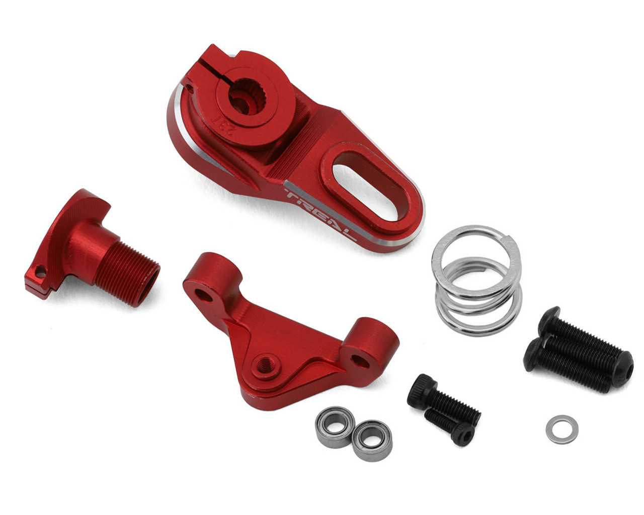 Treal Hobby Losi Promoto MX CNC Aluminum Servo Saver w/Spring (25T/23T) (Red)