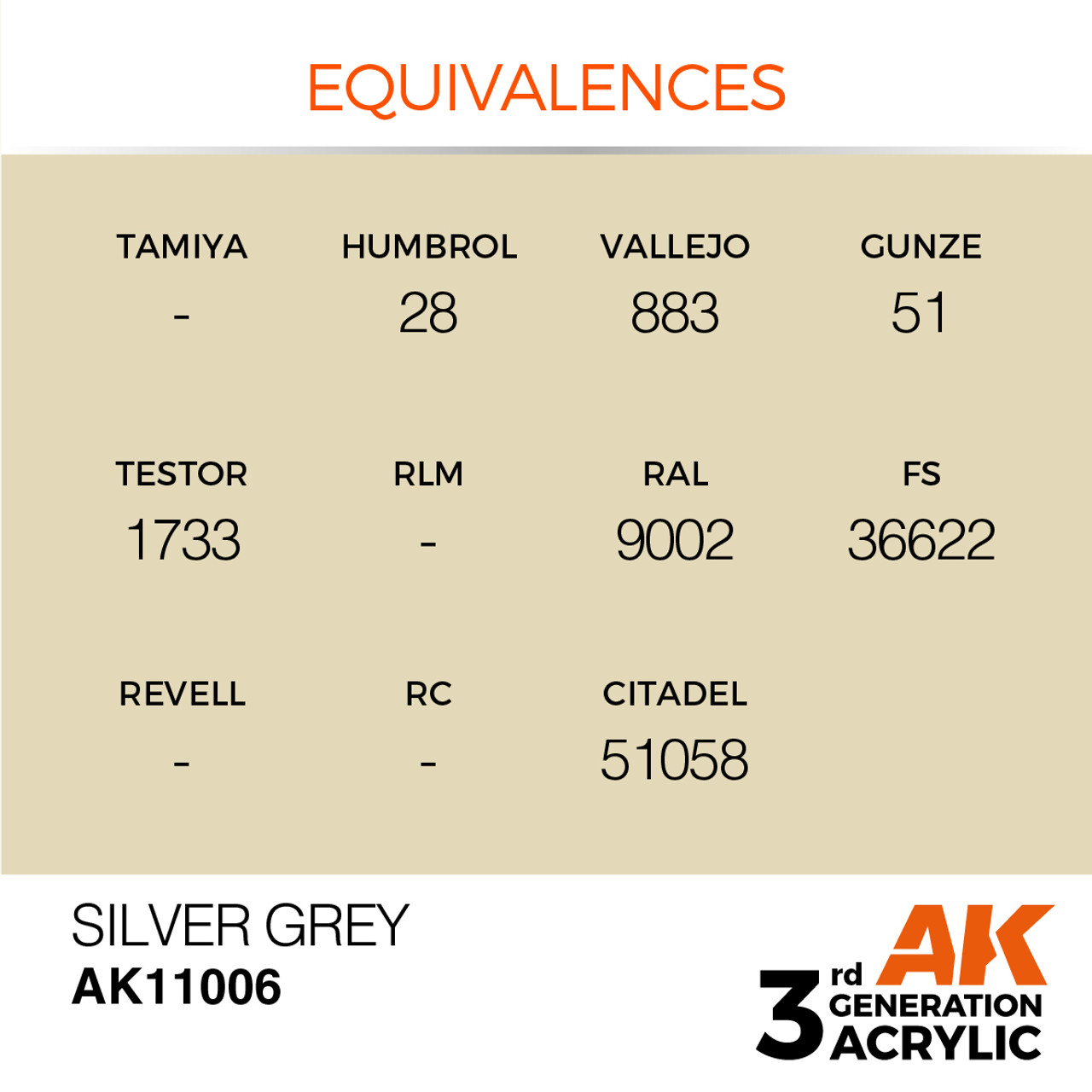 AK Interactive 3G Acrylic Silver Grey 17ml