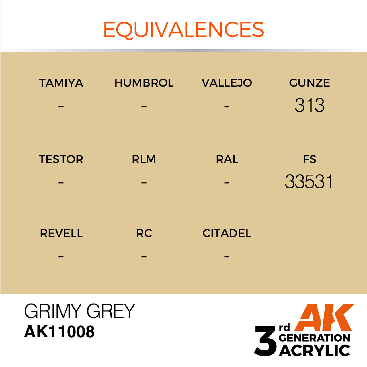 AK Interactive 3G Acrylic Grimy Grey 17ml