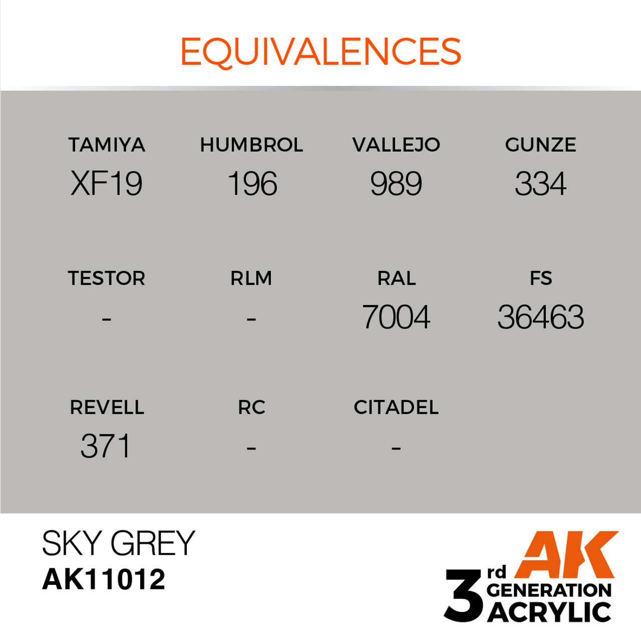 AK Interactive 3G Acrylic Sky Grey 17ml