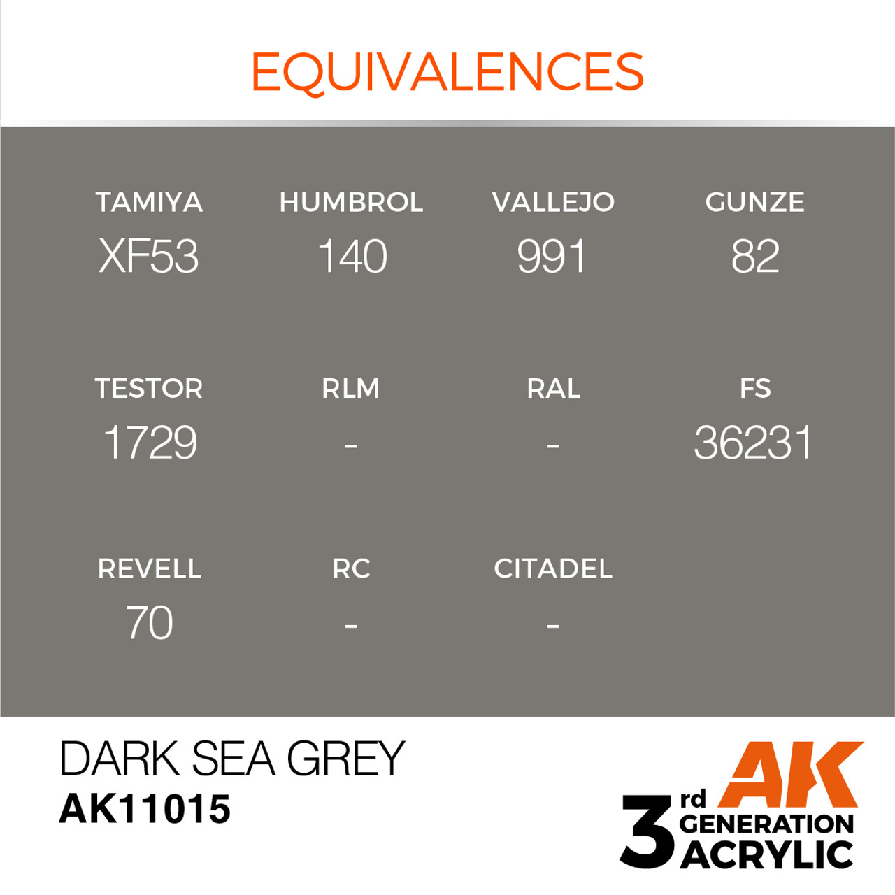 AK Interactive 3G Acrylic Dark Sea Grey 17ml