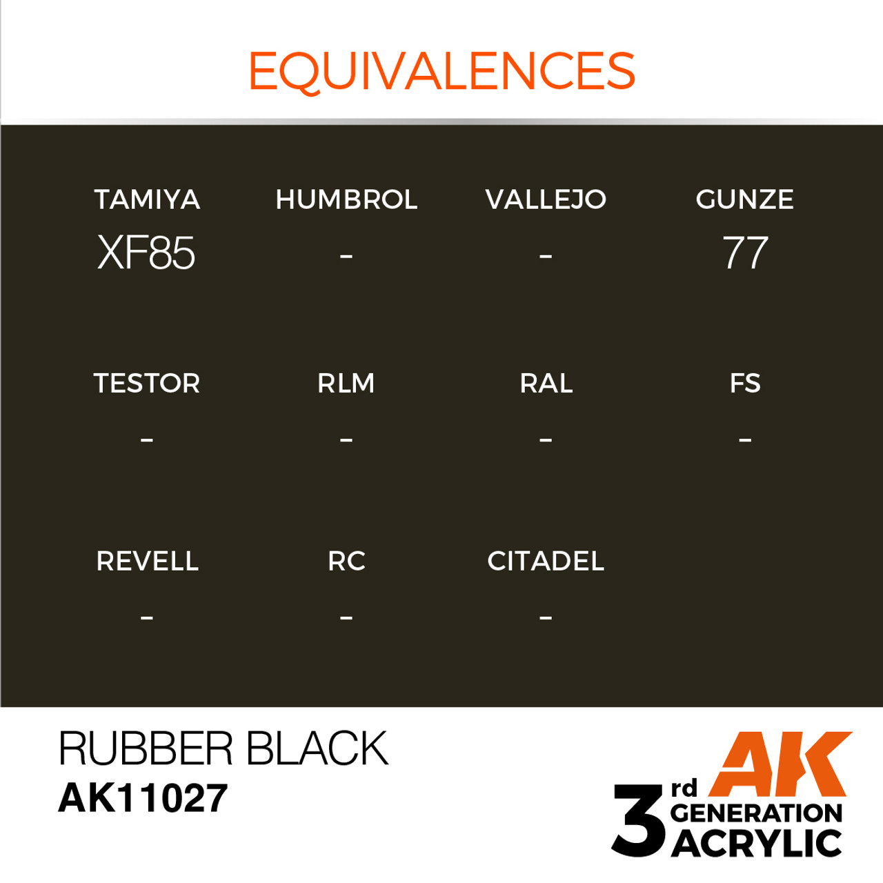 AK Interactive 3G Acrylic Rubber Black 17ml